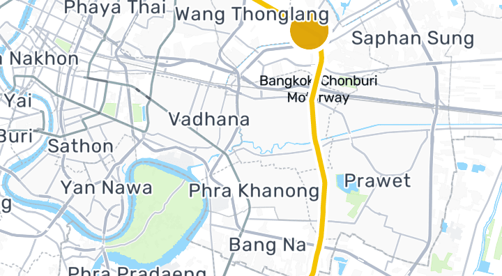 Map showing Bang Kapi Station