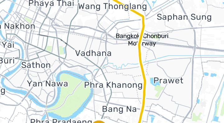 Map showing Samrong Station