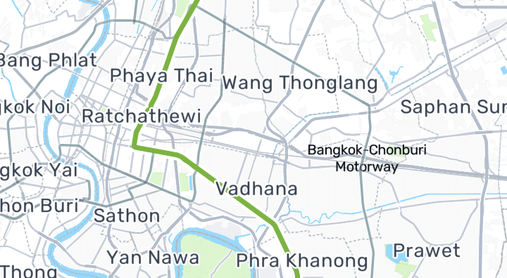 Map showing Chang Erawan Station