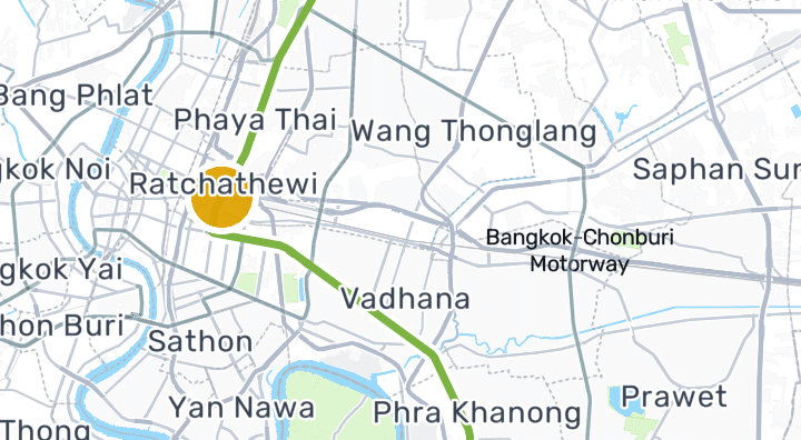 Phaya Thai Stationを示す地図