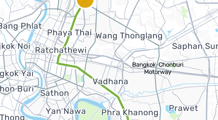 Map showing Ha Yaek Lat Phrao Station