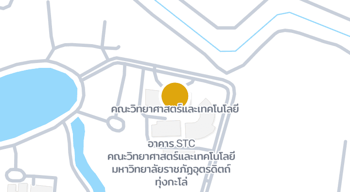 แผนที่แสดงคณะวิทยาศาสตร์และเทคโนโลยี
