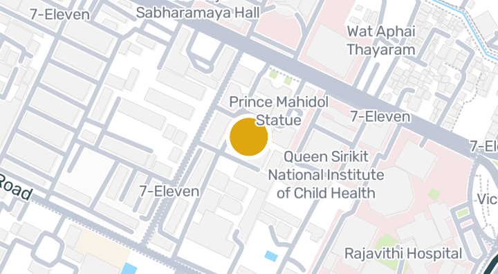 Map showing Faculty of Tropical Medicine, MU