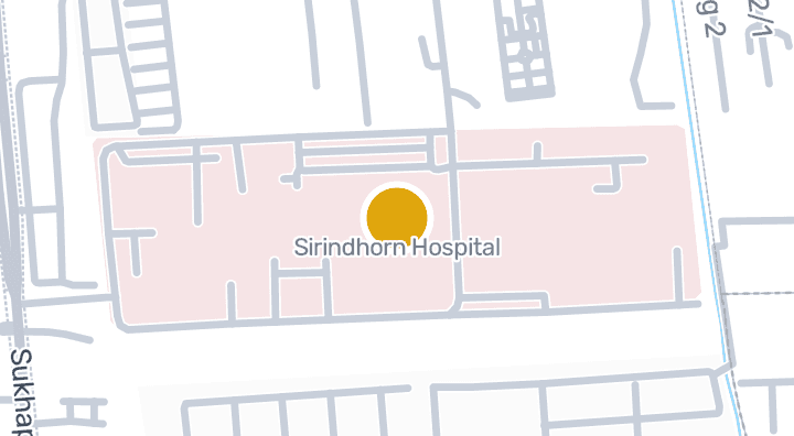 Map showing Sirindhorn Hospital