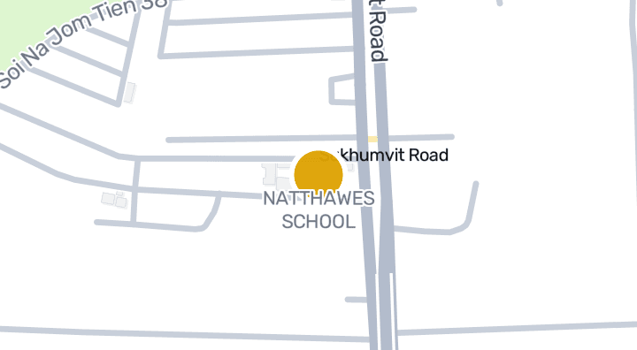 显示NATTHAWES SCHOOL的地图