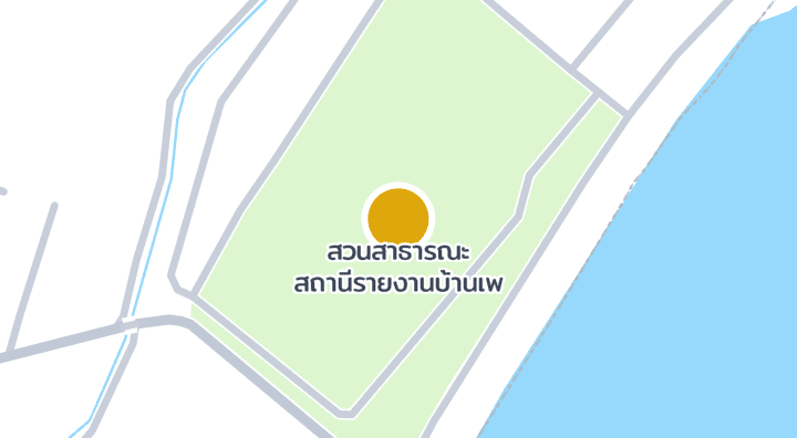 แผนที่แสดงสวนสาธารณะ สถานีรายงานบ้านเพ
