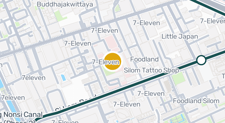 Map showing Bangkok Christian Hospital