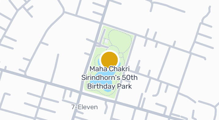 Map showing Maha Chakri Sirindhorn's 50th Birthday Park