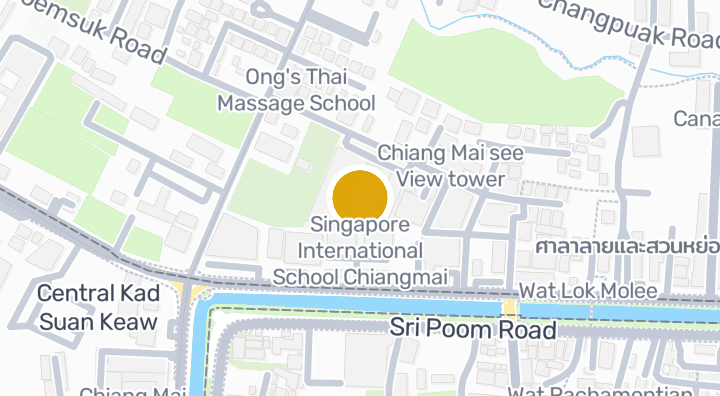 Map showing Singapore International School Chiangmai