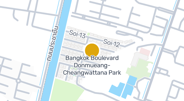 Carte montrant Bangkok Boulevard Donmueang-Cheangwattana Park