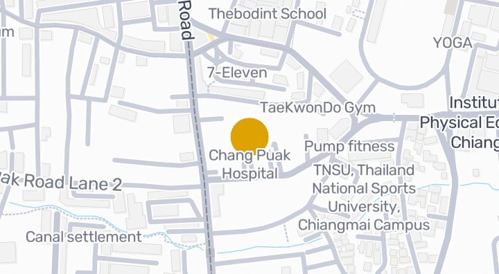 Map showing Chang Puak Hospital
