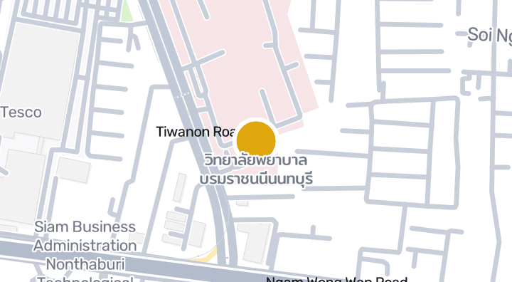 แผนที่แสดงวิทยาลัยพยาบาล บรมราชนนีนนทบุรี