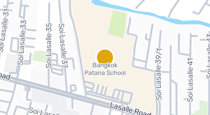 Map showing Bangkok Patana School