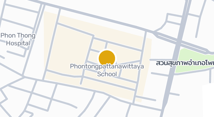 แผนที่แสดงโรงเรียนโพนทองพัฒนาวิทยา