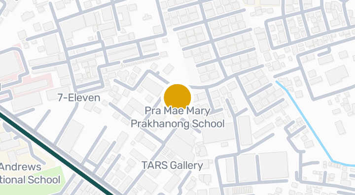 Map showing Pra Mae Mary Prakhanong School