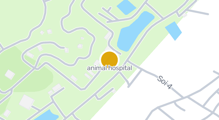 显示animal hospital的地图
