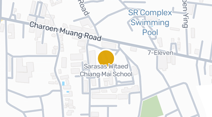 Map showing Sarasas Witaed Chiang Mai School