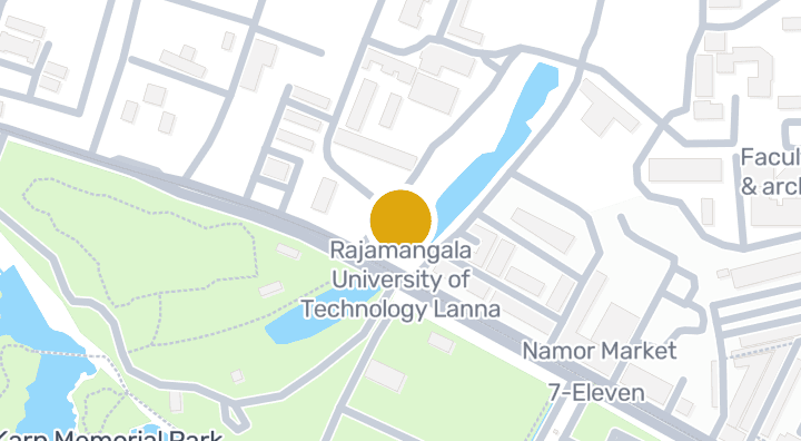 Map showing Rajamangala University of Technology Lanna