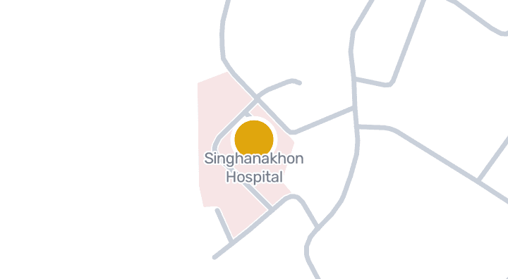 แผนที่แสดงโรงพยาบาลสิงหนคร