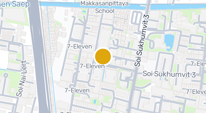 Map showing Bumrungrad International Hospital