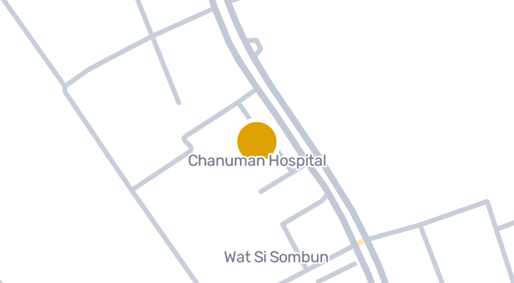 แผนที่แสดงโรงพยาบาลชานุมาน