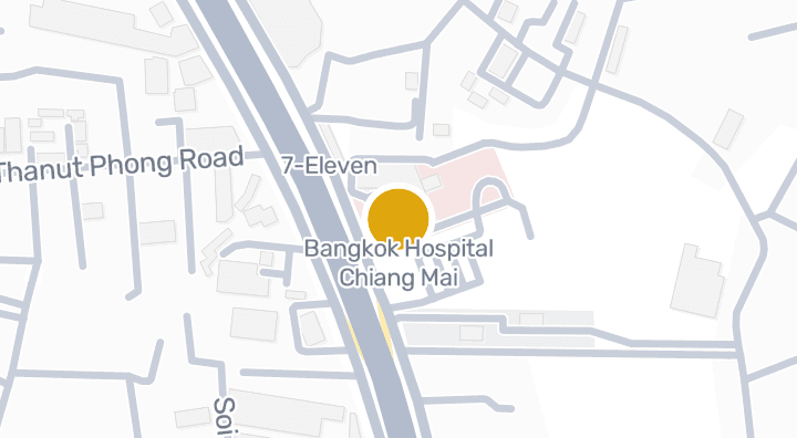 Map showing Bangkok Hospital Chiang Mai