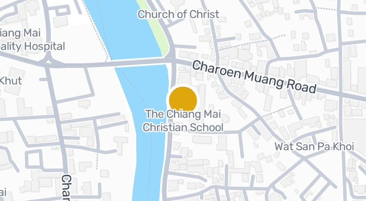 Map showing The Chiang Mai Christian School