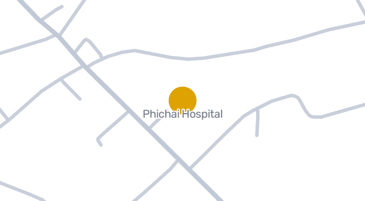 Map showing Phichai Hospital