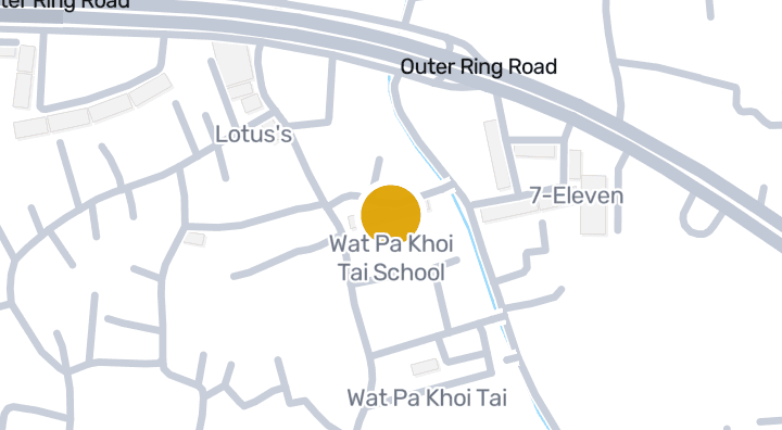 Map showing Wat Pa Khoi Tai School