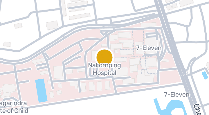 Map showing Nakornping Hospital