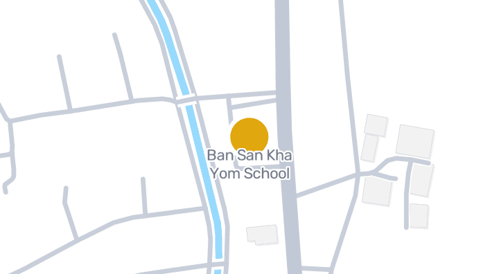 Map showing Ban San Kha Yom School