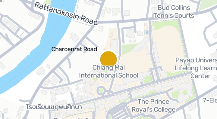 Map showing Chiang Mai International School