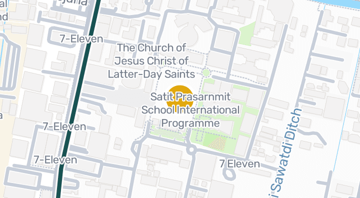 Map showing Srinakharinwirot University Prasarnmit Campus