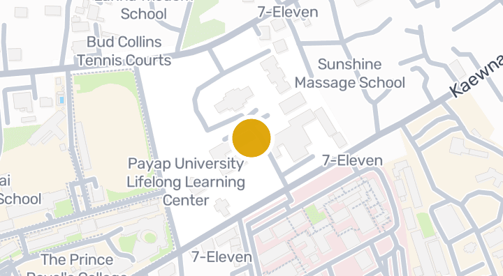 Map showing Payap University Kaew Nawarat Campus