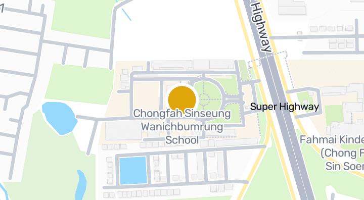 Map showing Chongfah Sinseung Wanichbumrung School