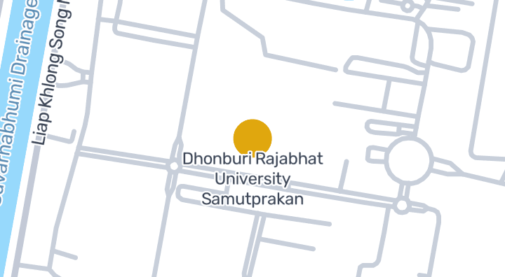 Map showing Dhonburi Rajabhat University Samutprakan