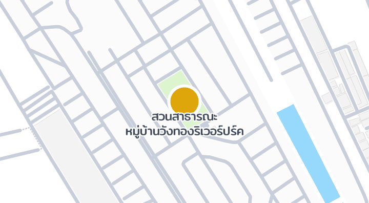 แผนที่แสดงสวนสาธารณะ หมู่บ้านวังทองริเวอร์ปร์ค