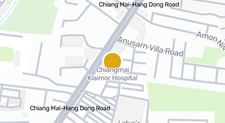 Map showing Chiangmai Klaimor Hospital