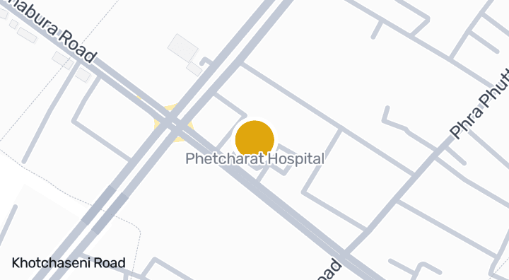 Map showing Phetcharat Hospital