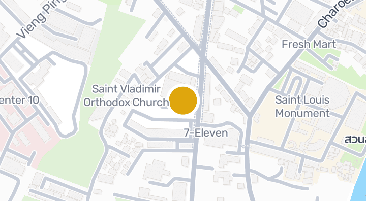 显示Central Chiang Mai Memorial Hospital的地图