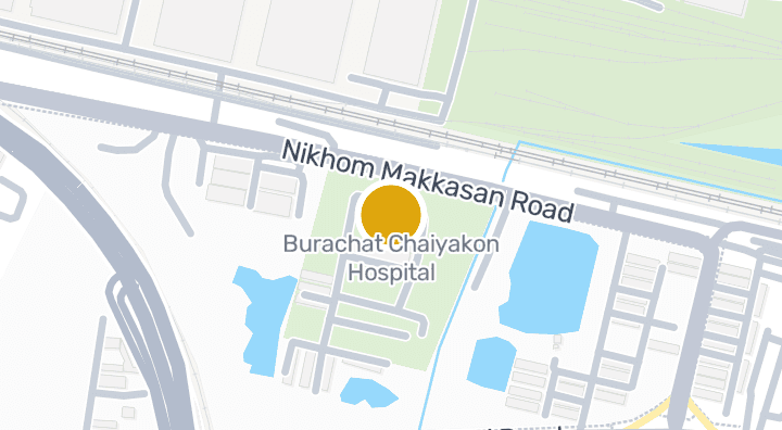 Map showing Burachat Chaiyakon Hospital