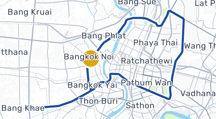 แผนที่แสดงสถานีบางขุนนนท์