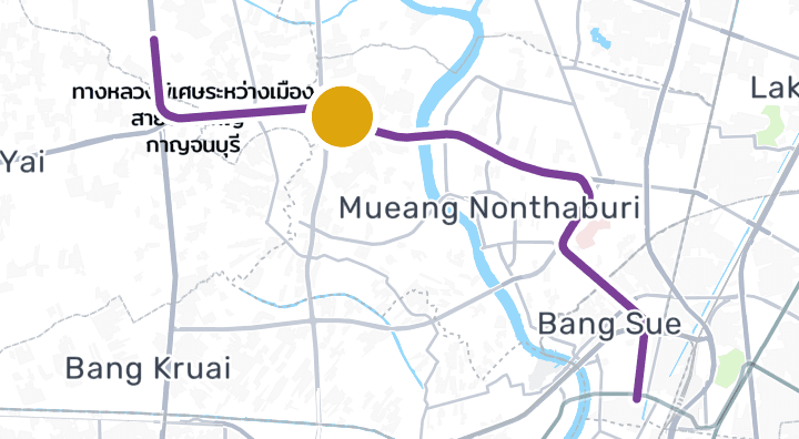 แผนที่แสดงสถานีบางรักน้อยท่าอิฐ