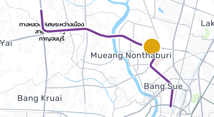 Nonthaburi Civic Center Stationを示す地図